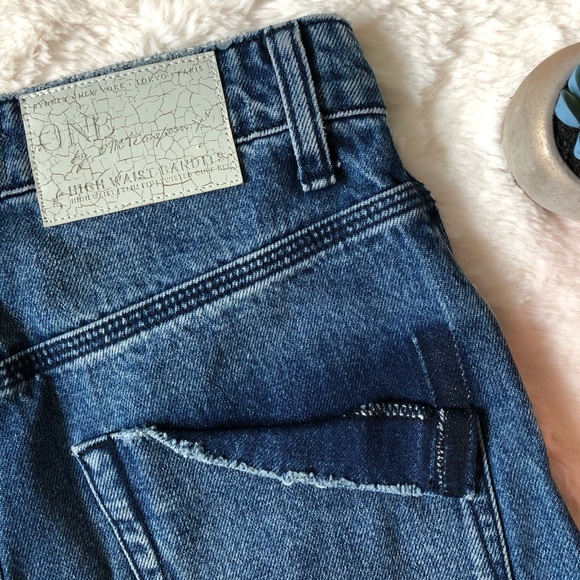One Teaspoon High Waisted Bandits Denim Shorts - Picture 7 of 12